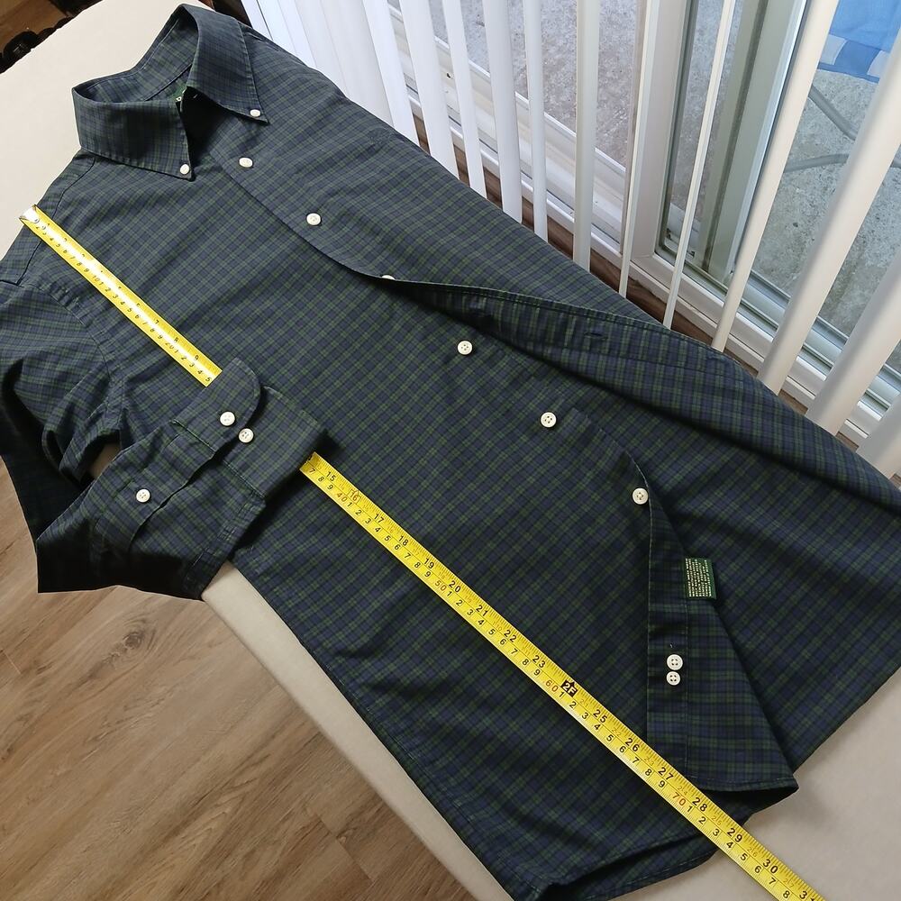Ralph Lauren Slim Fit Non Iron Button-up Shirt Mens 16.5 34 / 35 LS repaired - Picture 14 of 16